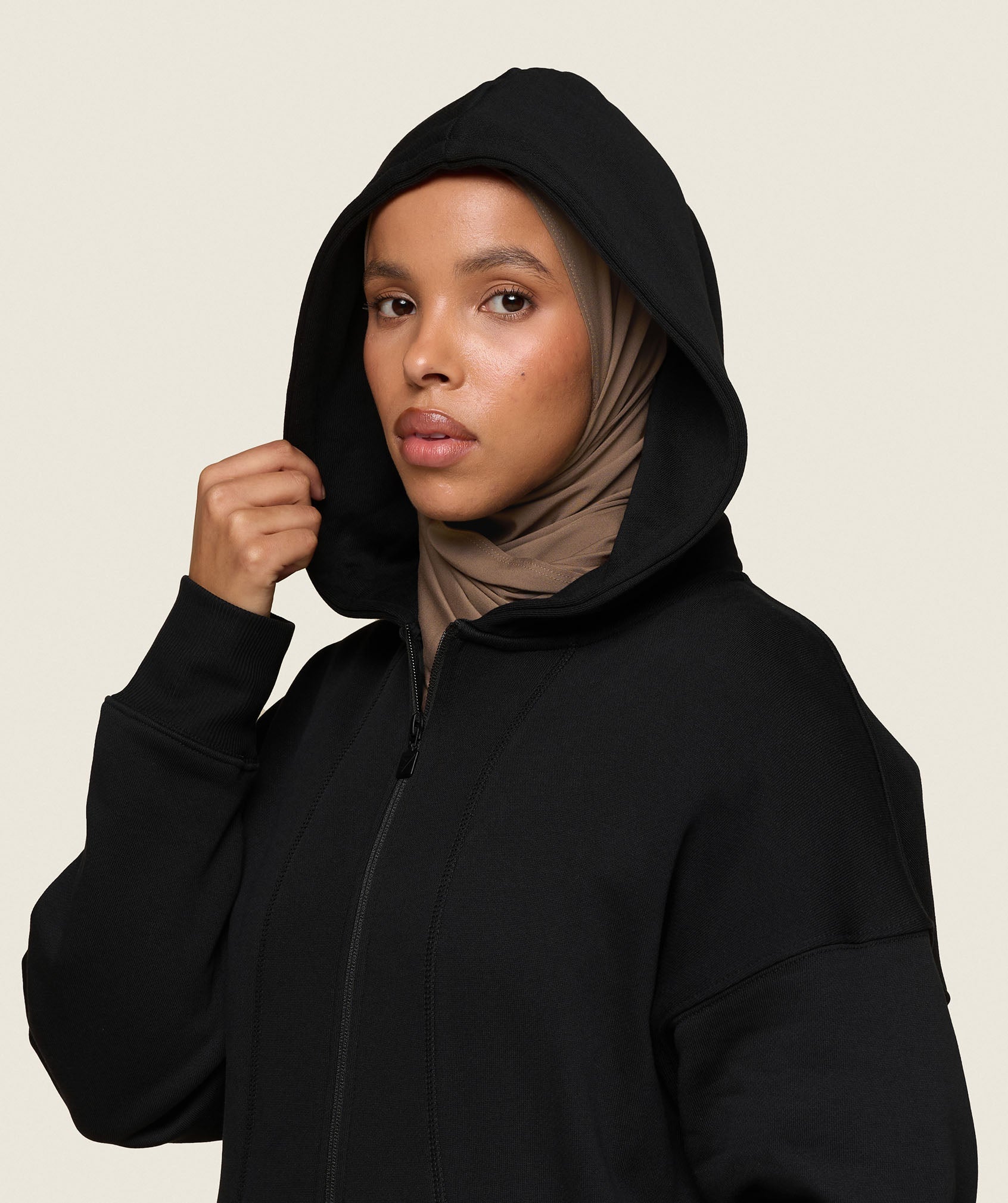 GS x Leana Deeb Oversized Longline Zip Through - Black