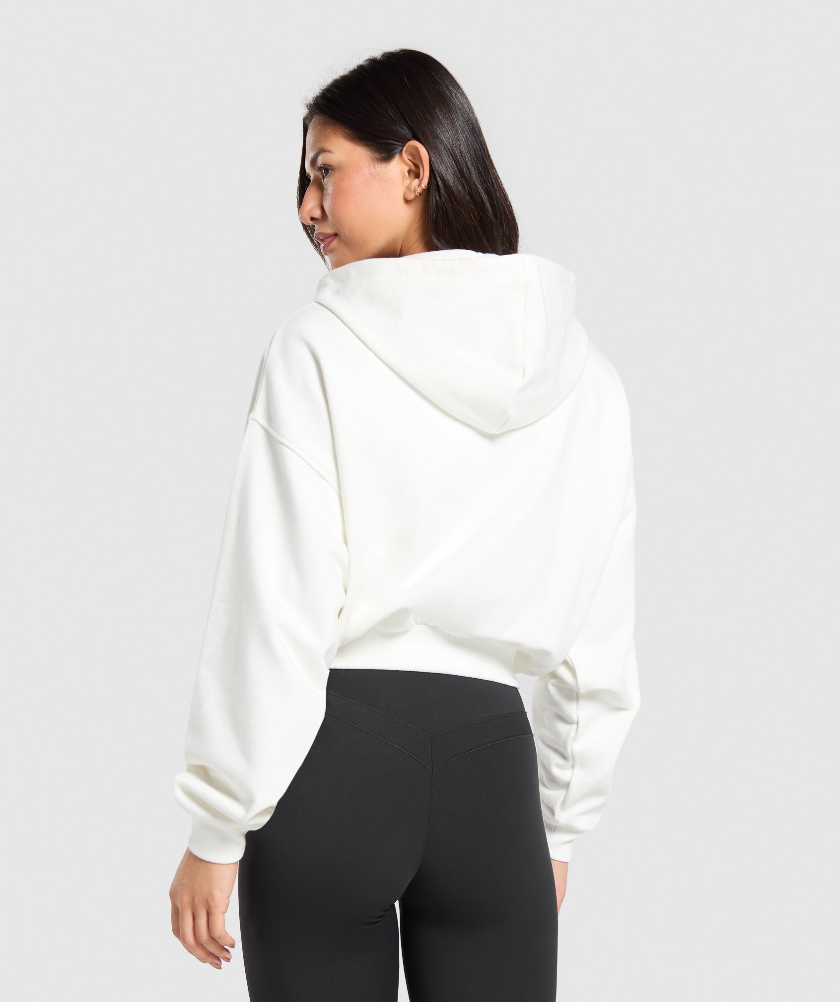 Lifestyle Club Graphic Zip Up Hoodie - Soft White