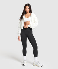 Lifestyle Club Graphic Zip Up Hoodie - Soft White