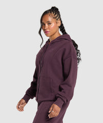 Power Oversized Zip Hoodie - Depth Purple