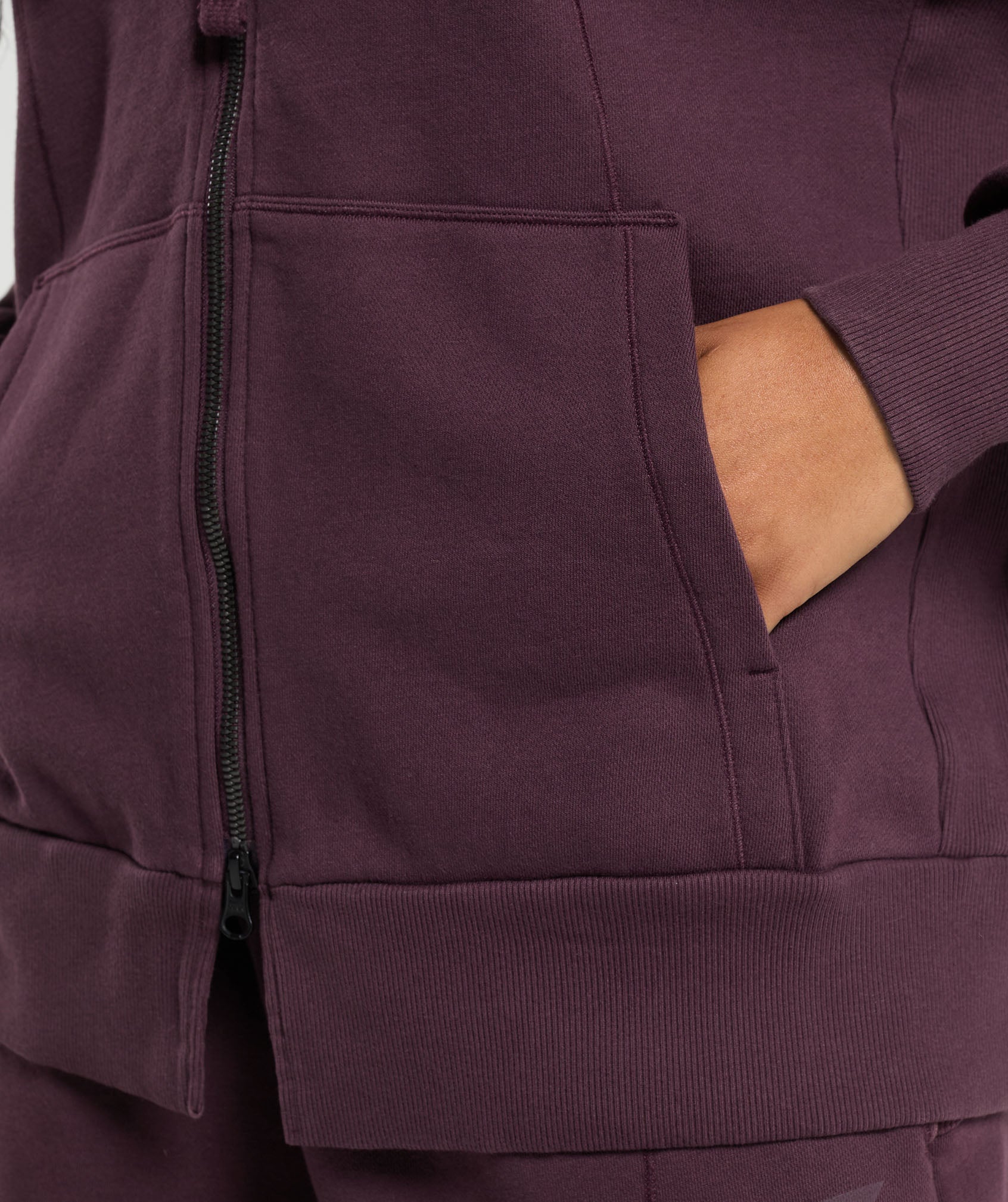 Power Oversized Zip Hoodie - Depth Purple