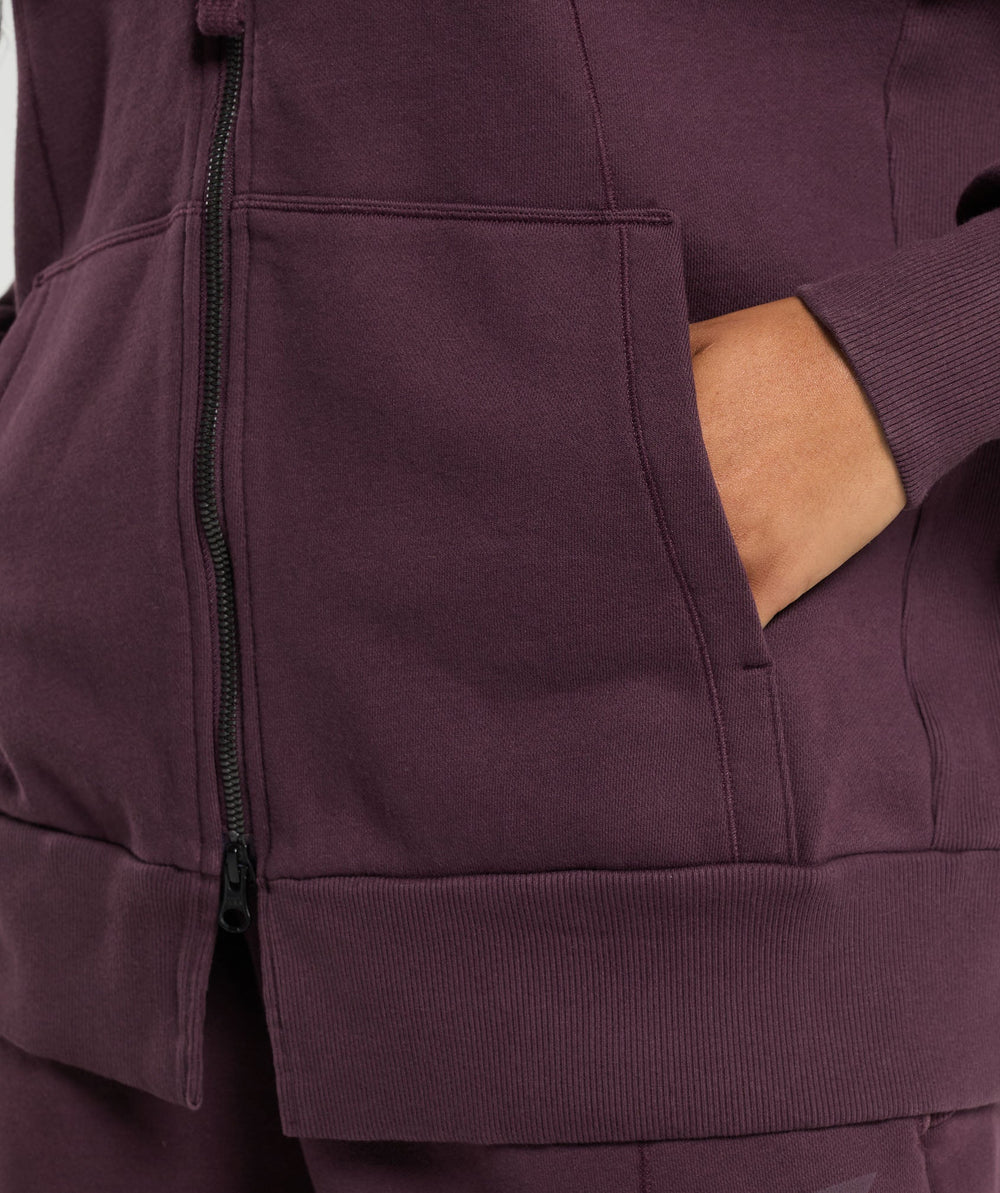 Power Oversized Zip Hoodie - Depth Purple