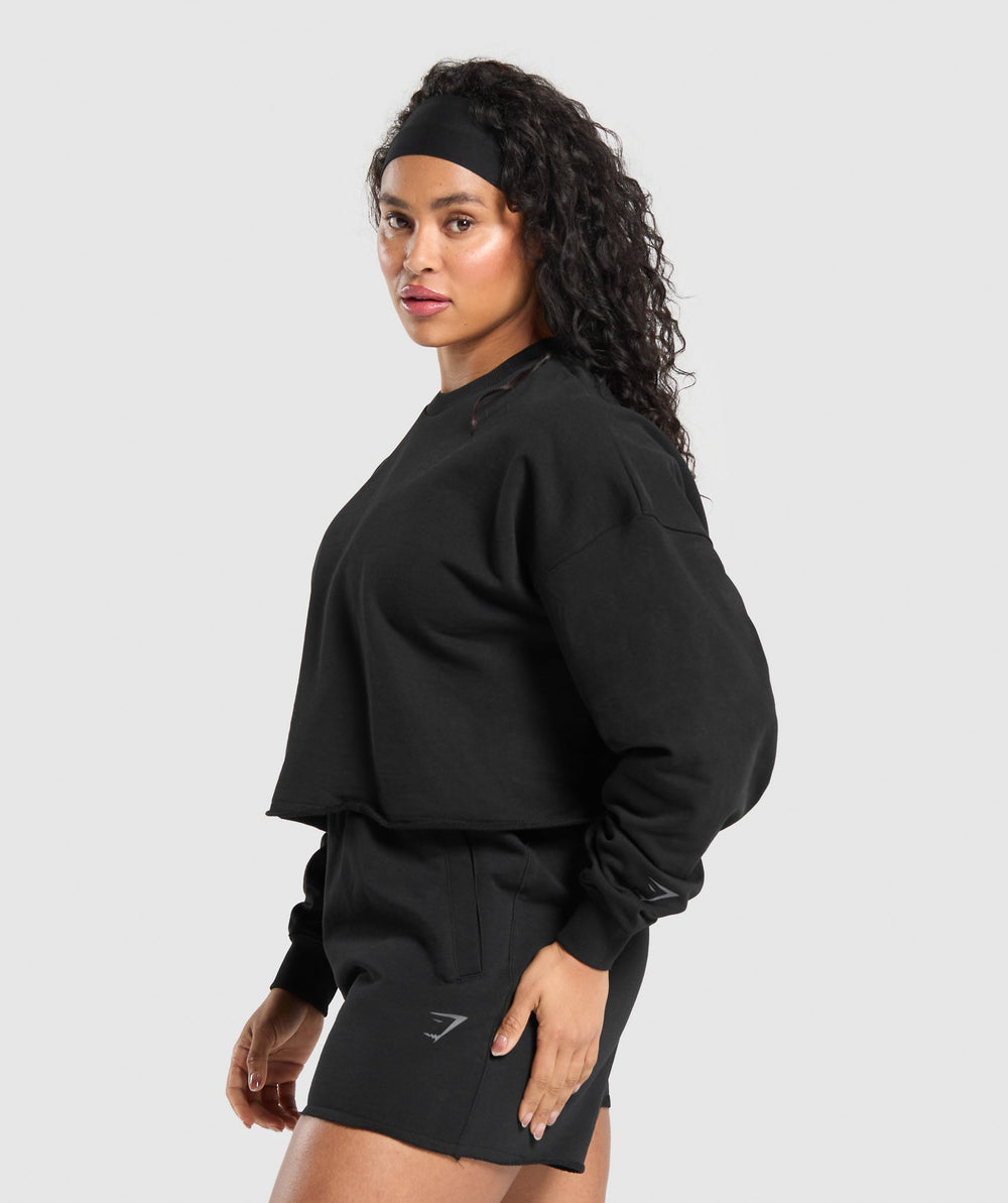 Lifting Graphic Midi Sweatshirt - Black