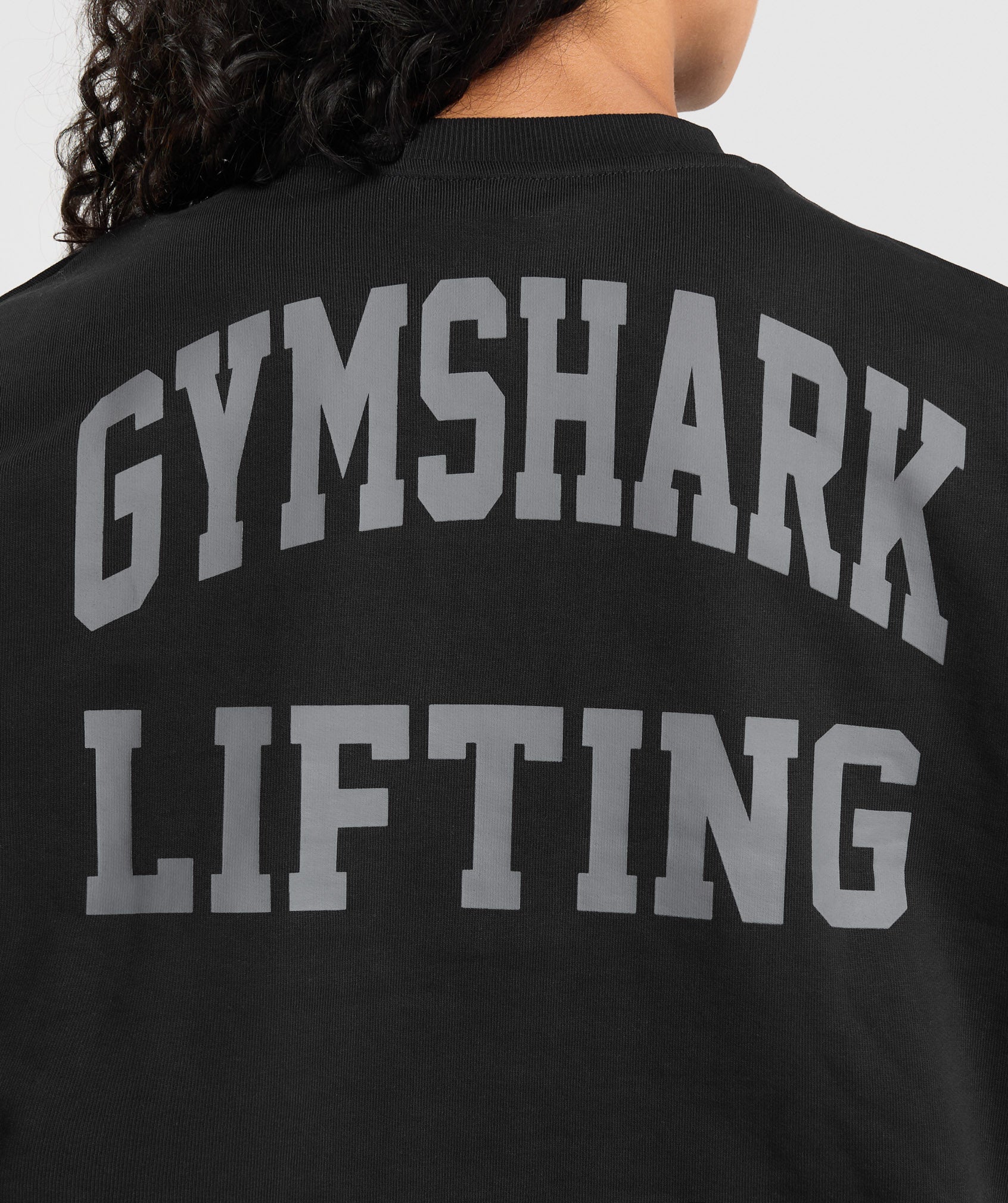 Lifting Graphic Midi Sweatshirt - Black