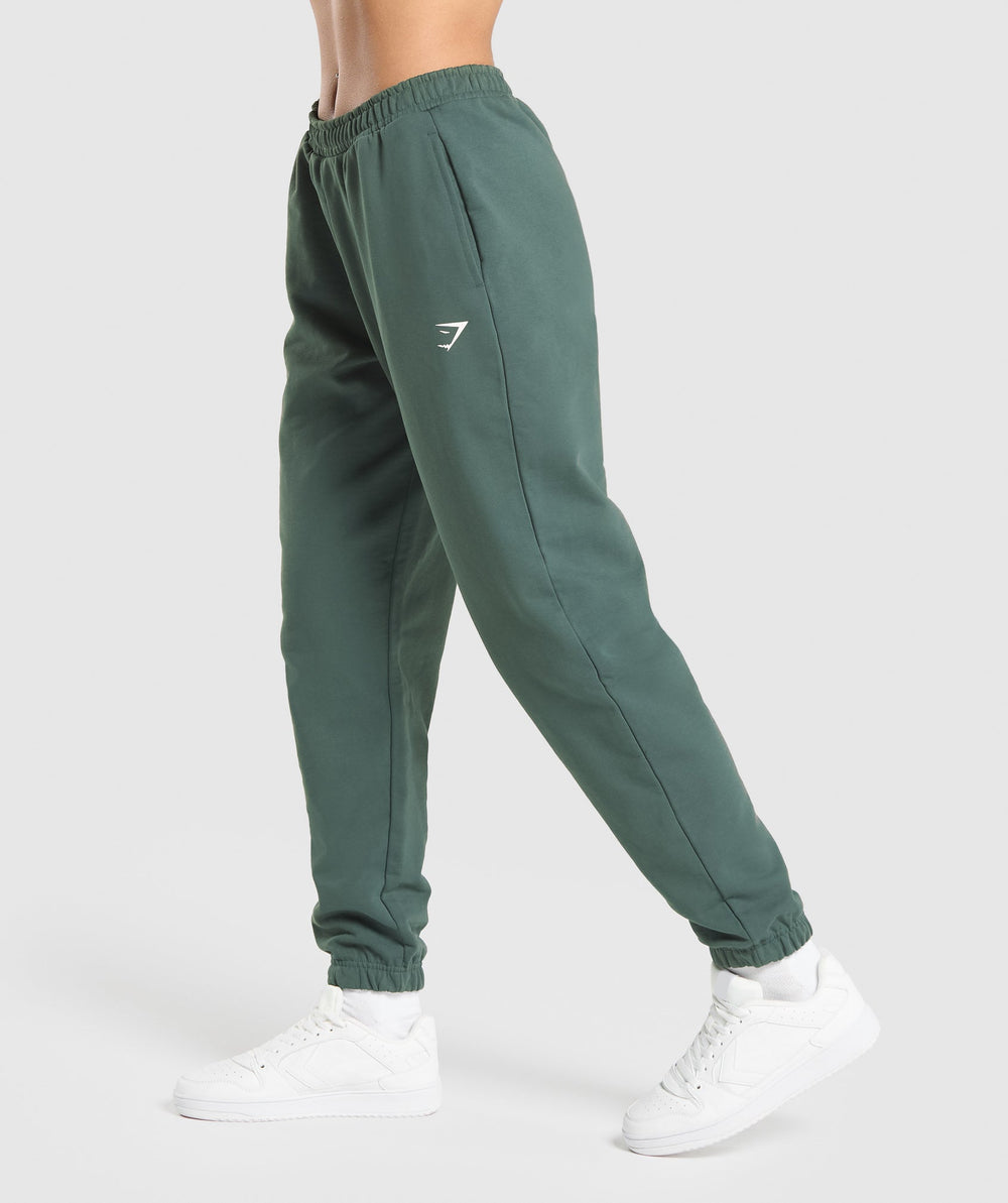 Lifting Graphic Oversized Joggers - Slate Teal