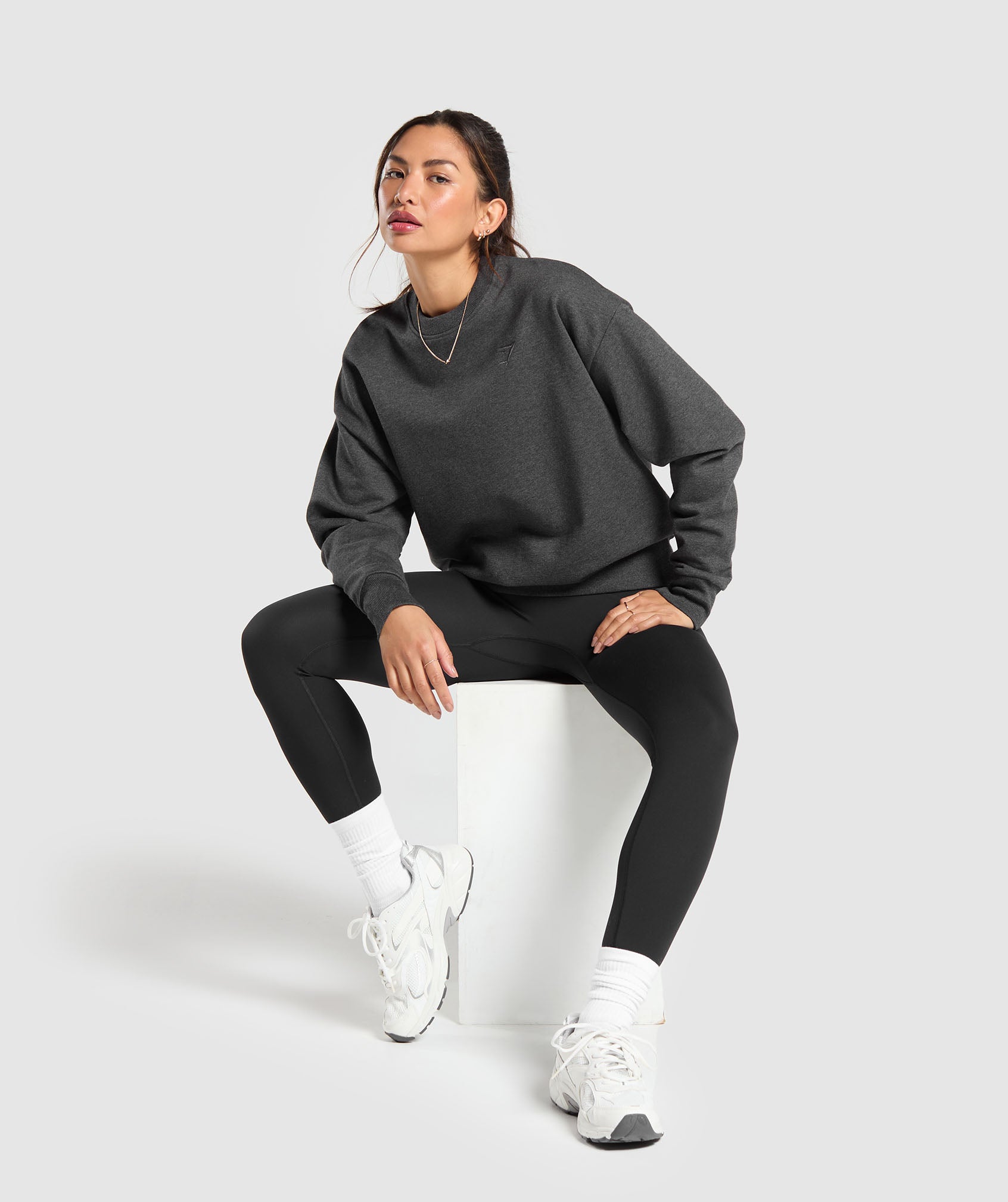 Rest Day Sweats Crew - Black Core Marl