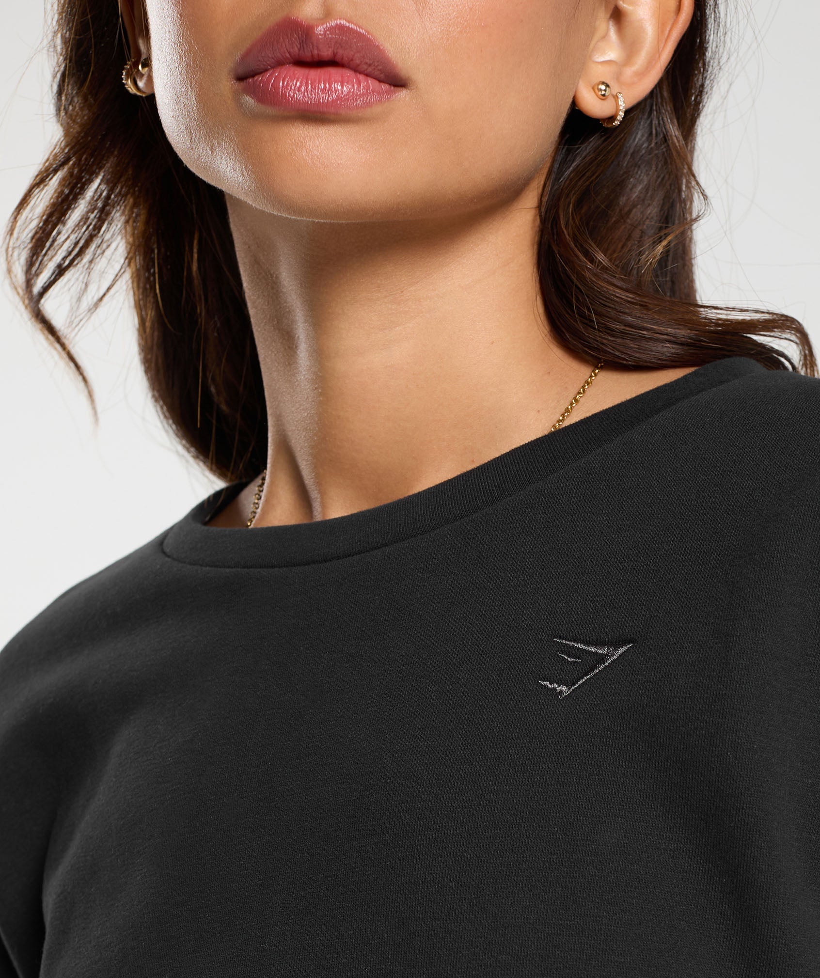 Fleece Oversized Sweatshirt - Black