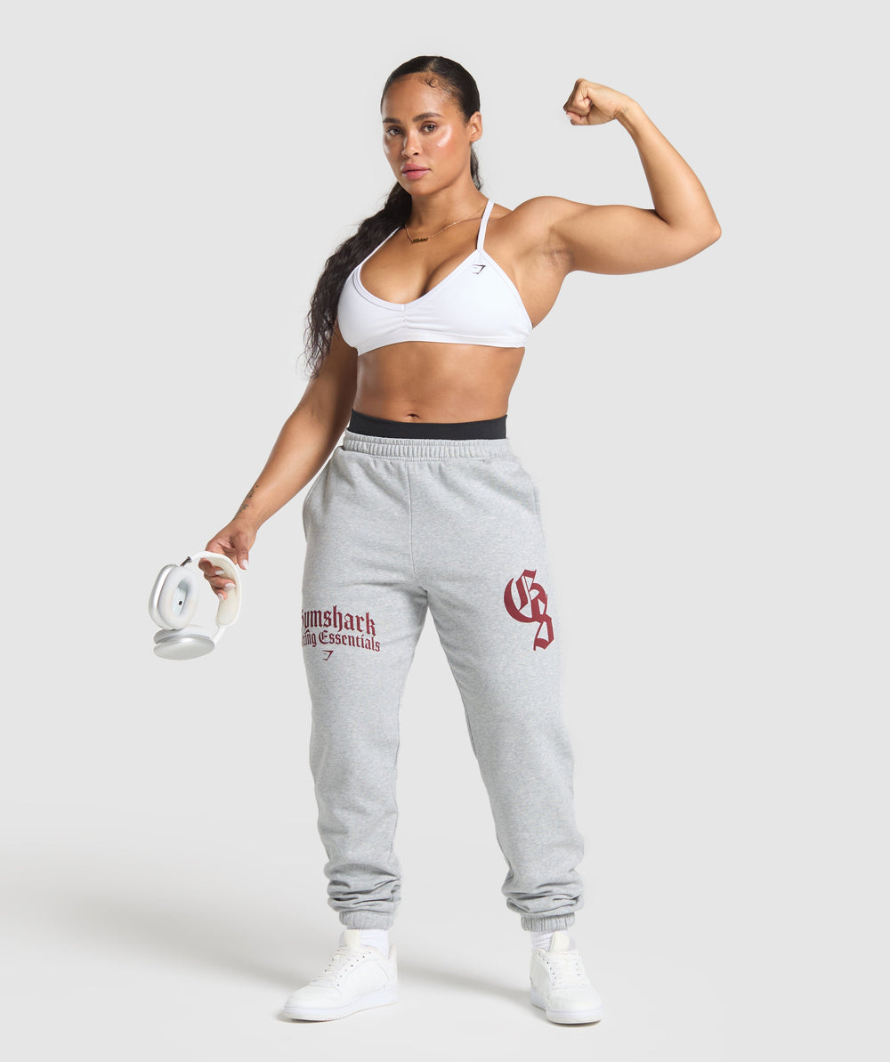 Lifting Essentials Oversized Joggers - Light Grey Core Marl