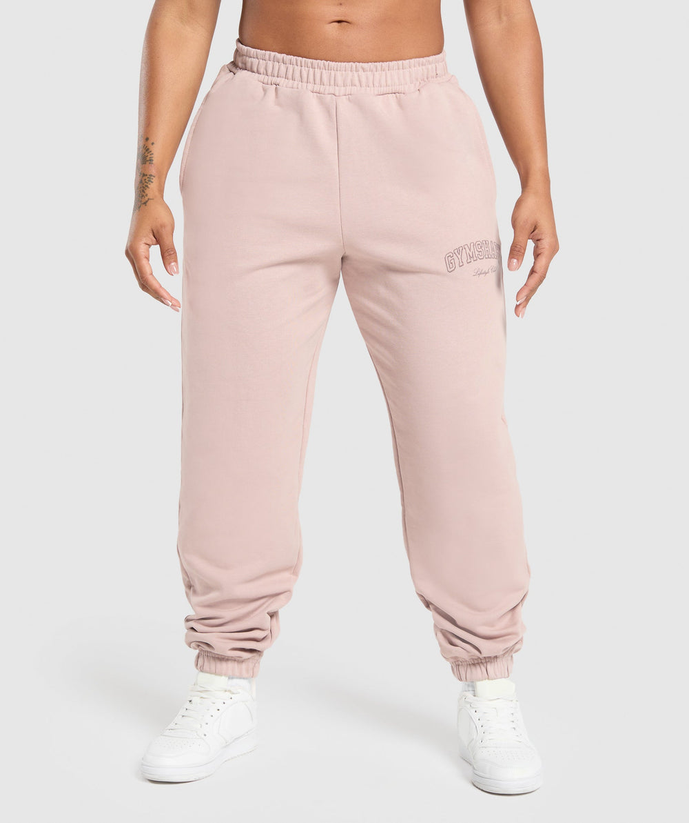 Campus Classics Graphic Joggers - Muted Pink