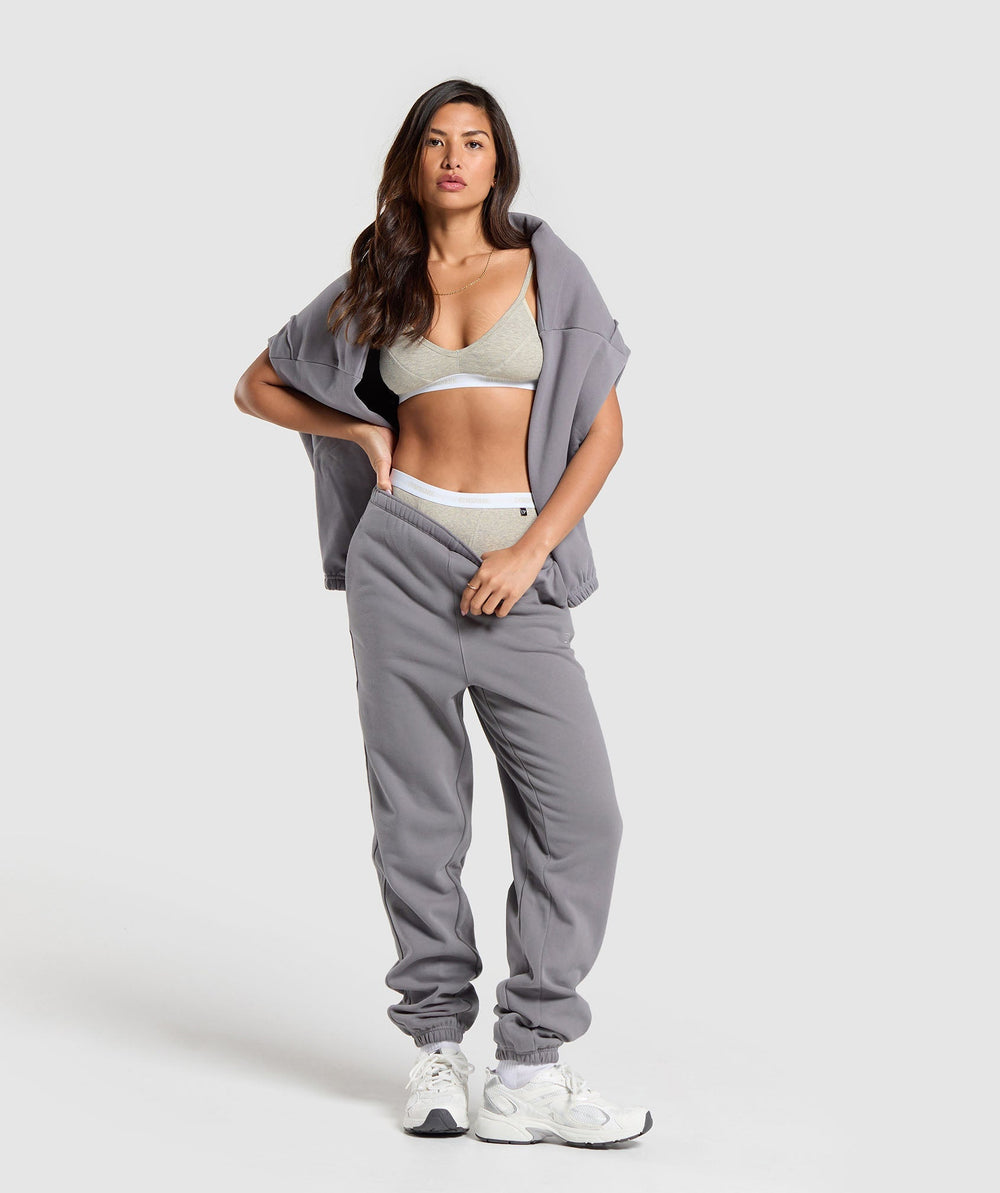 Fleece Joggers - Medium Grey