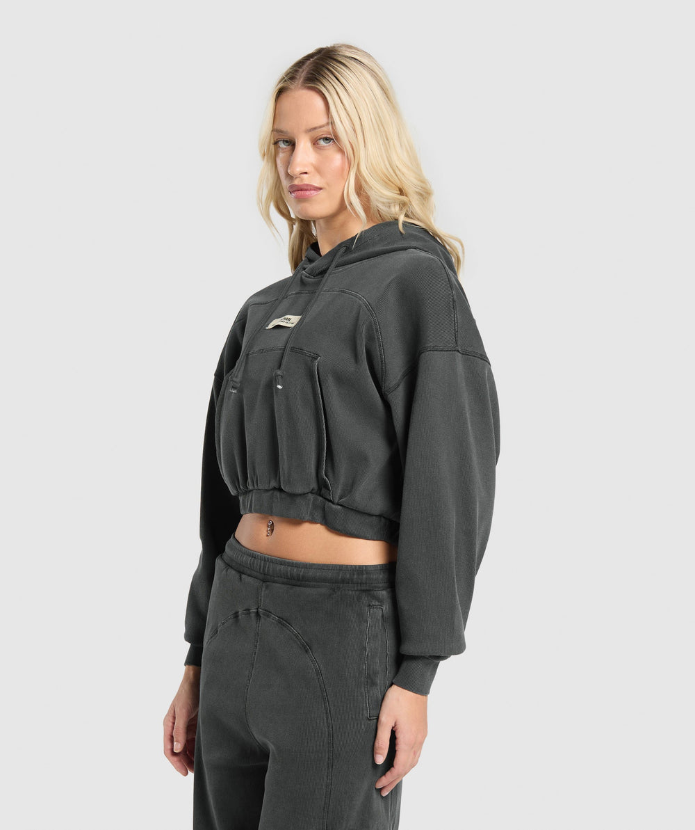 Rest Day Ribbed Hoodie - Asphalt Grey