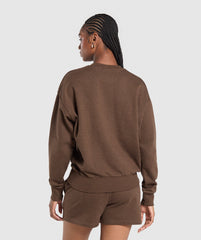 Rest Day Sweats Oversized Crew - Brown Marl