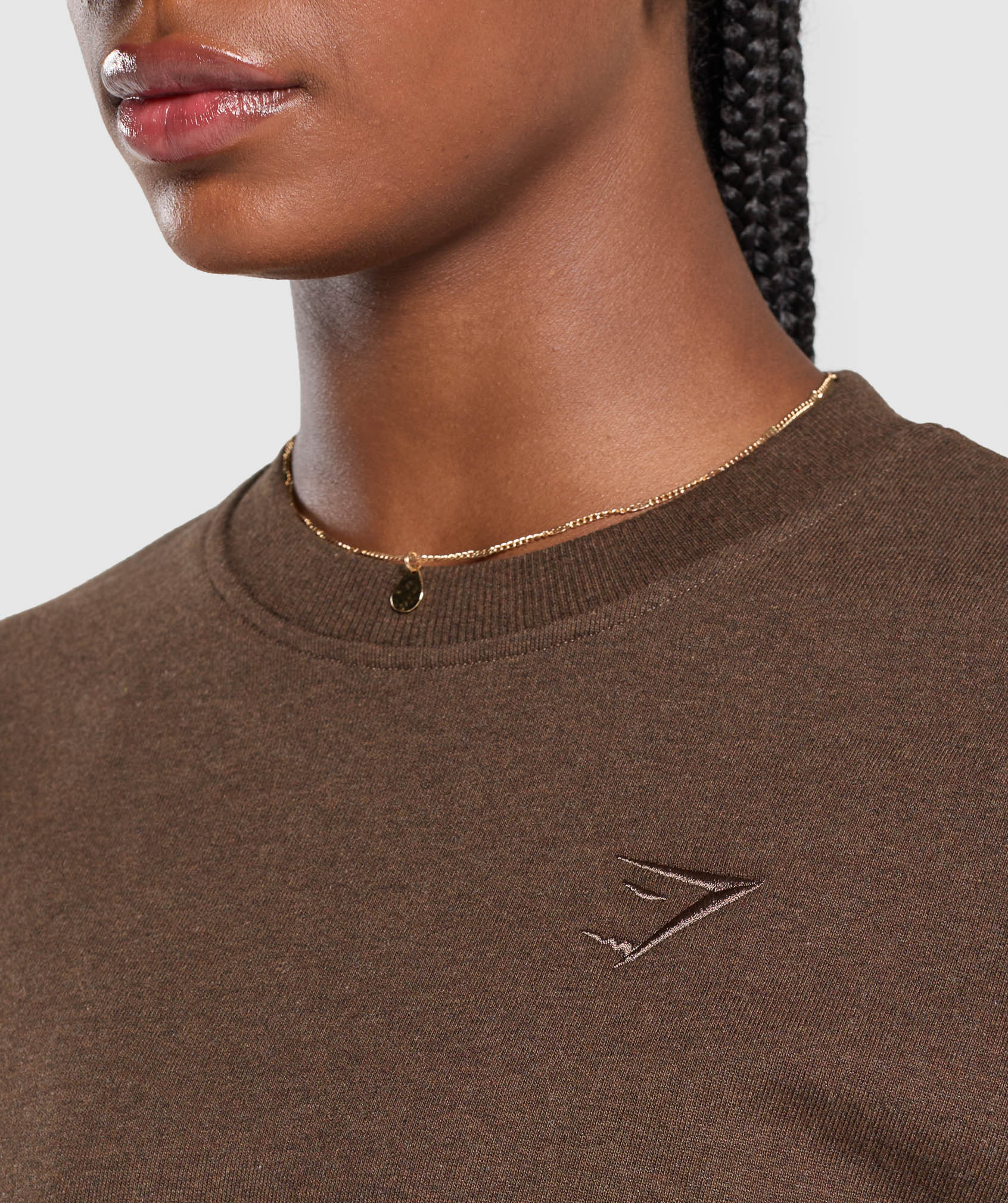 Rest Day Sweats Oversized Crew - Brown Marl