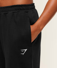 Training Fleece Straight Leg Short Pant - Black