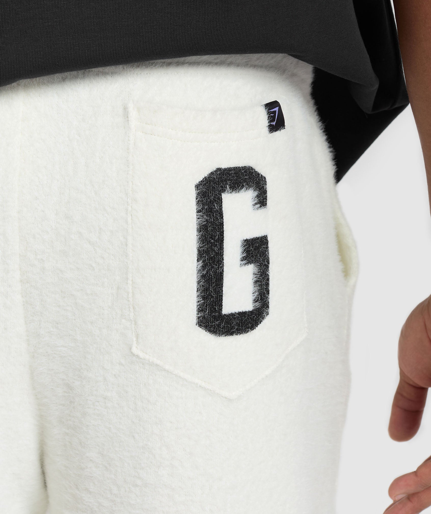 Knitted Straight Leg Joggers - Skylight White