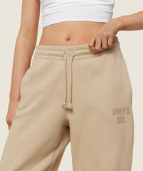 Phys Ed Graphic Sweatpants - Vanilla Beige