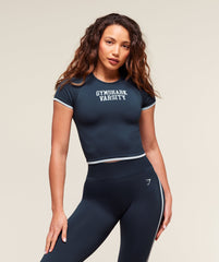 Lift Varsity Seamless Midi T-Shirt - Heavy Blue