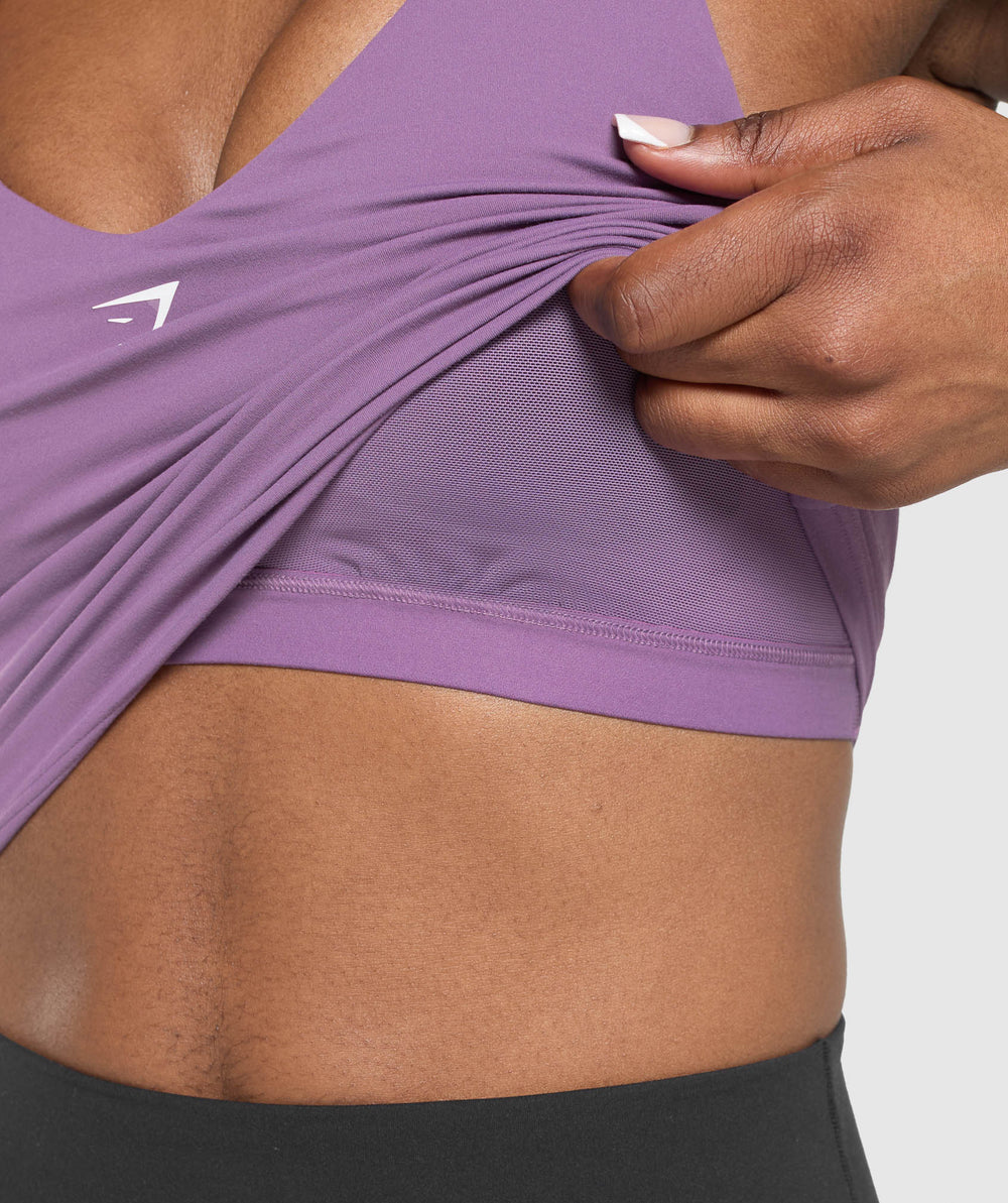 Halter Neck Cami with Shelf - Mood Purple