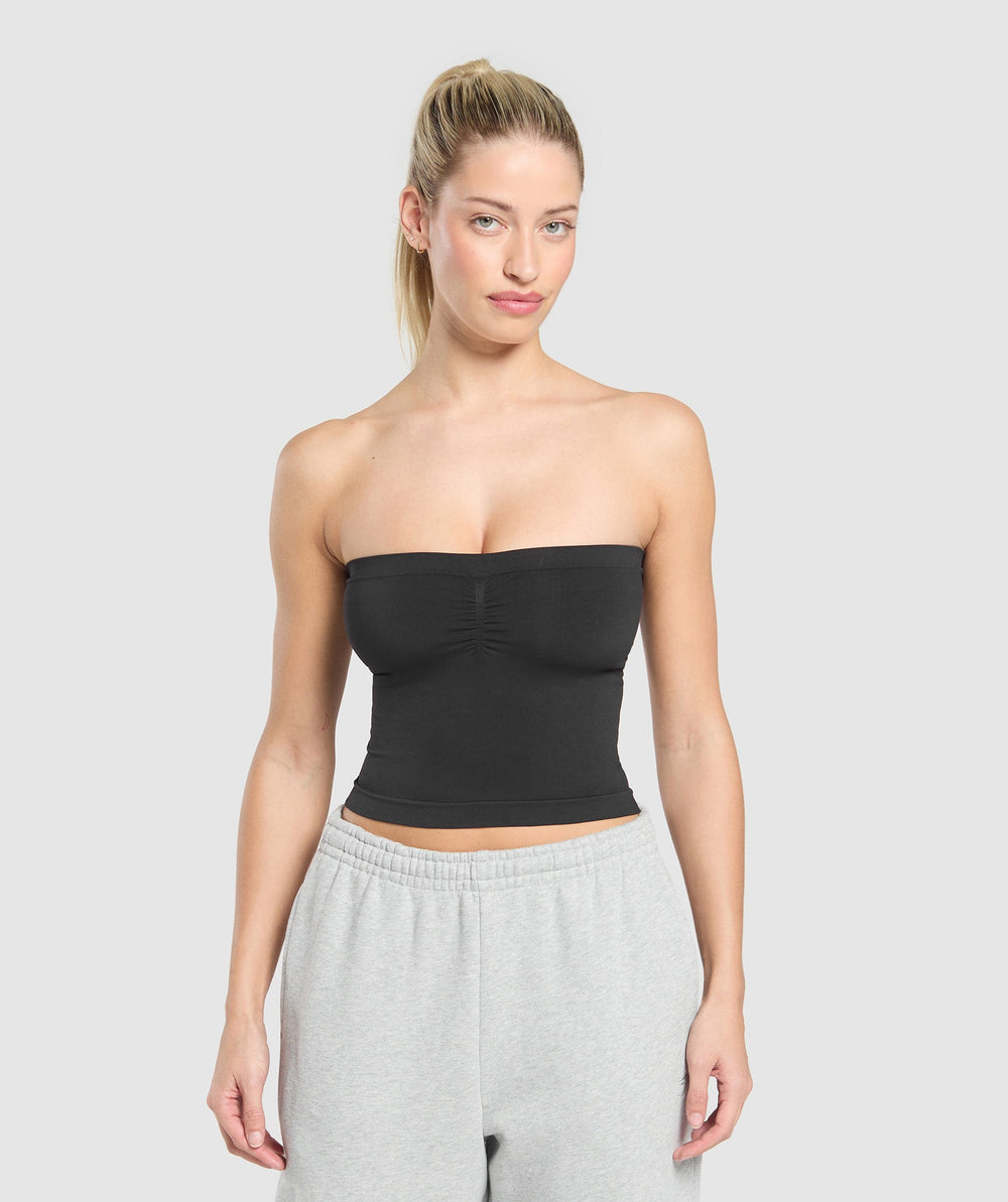 Everyday Seamless Midi Tube Top - Black