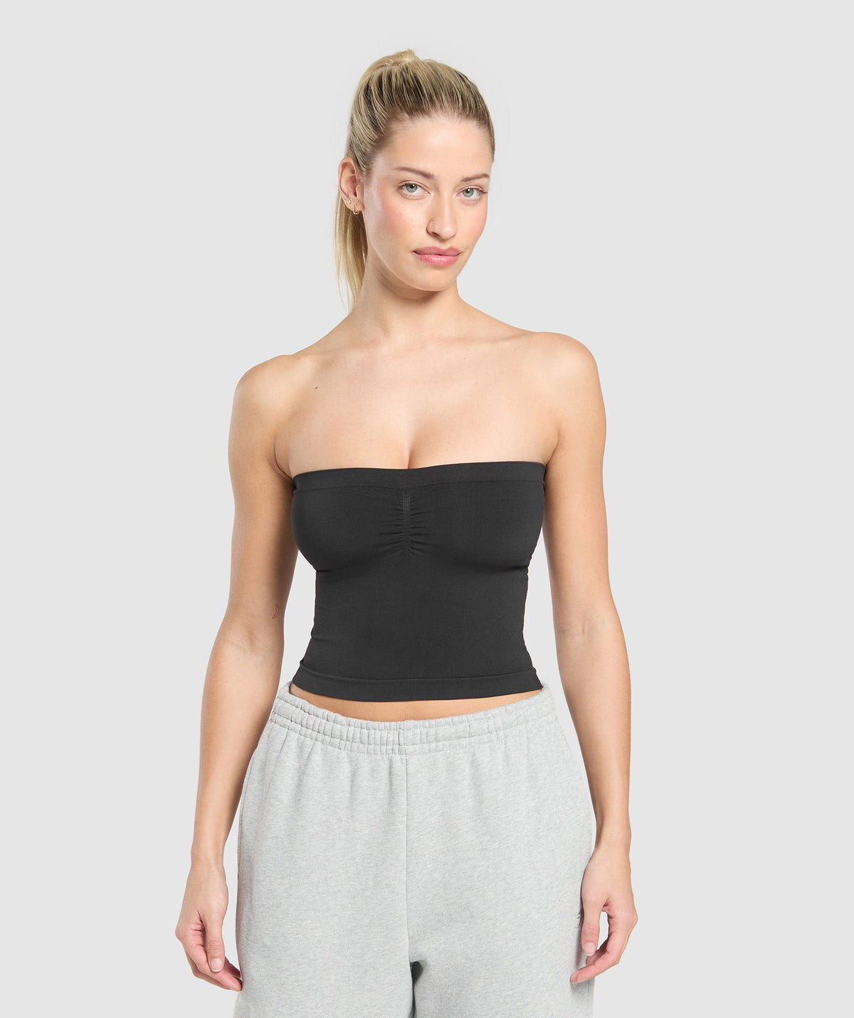 Everyday Seamless Midi Tube Top - Black