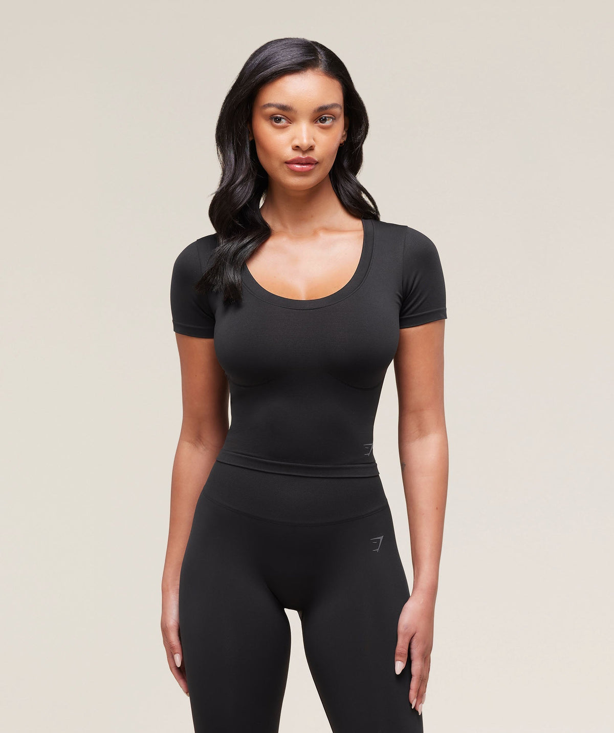 Soft Sculpt Midi T-Shirt - Black