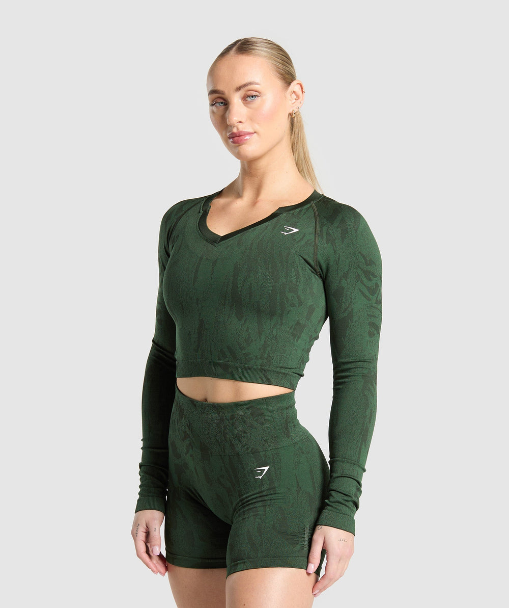 Adapt Camo Seamless Long Sleeve Top - Trail Green/Classic Green