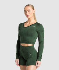Adapt Camo Seamless Long Sleeve Top - Trail Green/Classic Green
