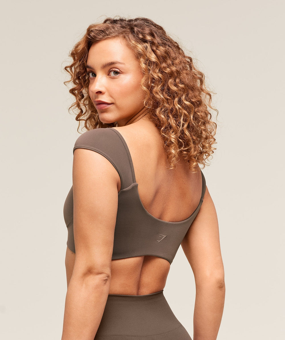 Soft Sculpt Cap Sleeve Bralette - Walnut Brown