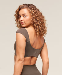 Soft Sculpt Cap Sleeve Bralette - Walnut Brown