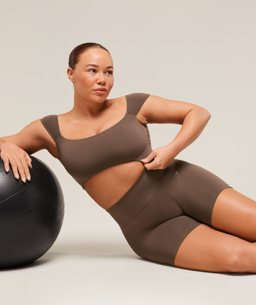 Soft Sculpt Cap Sleeve Bralette - Walnut Brown