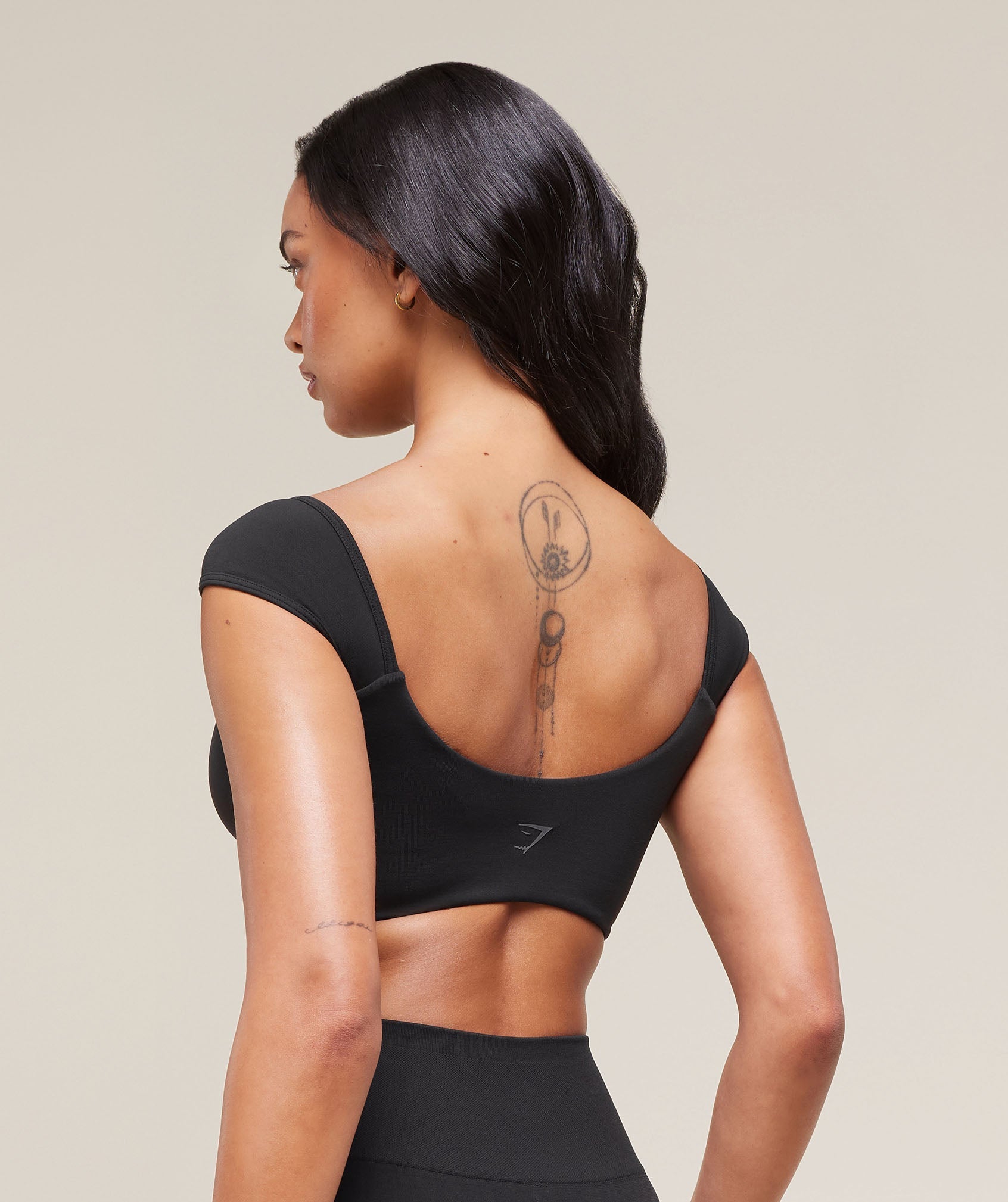 Soft Sculpt Cap Sleeve Bralette - Black