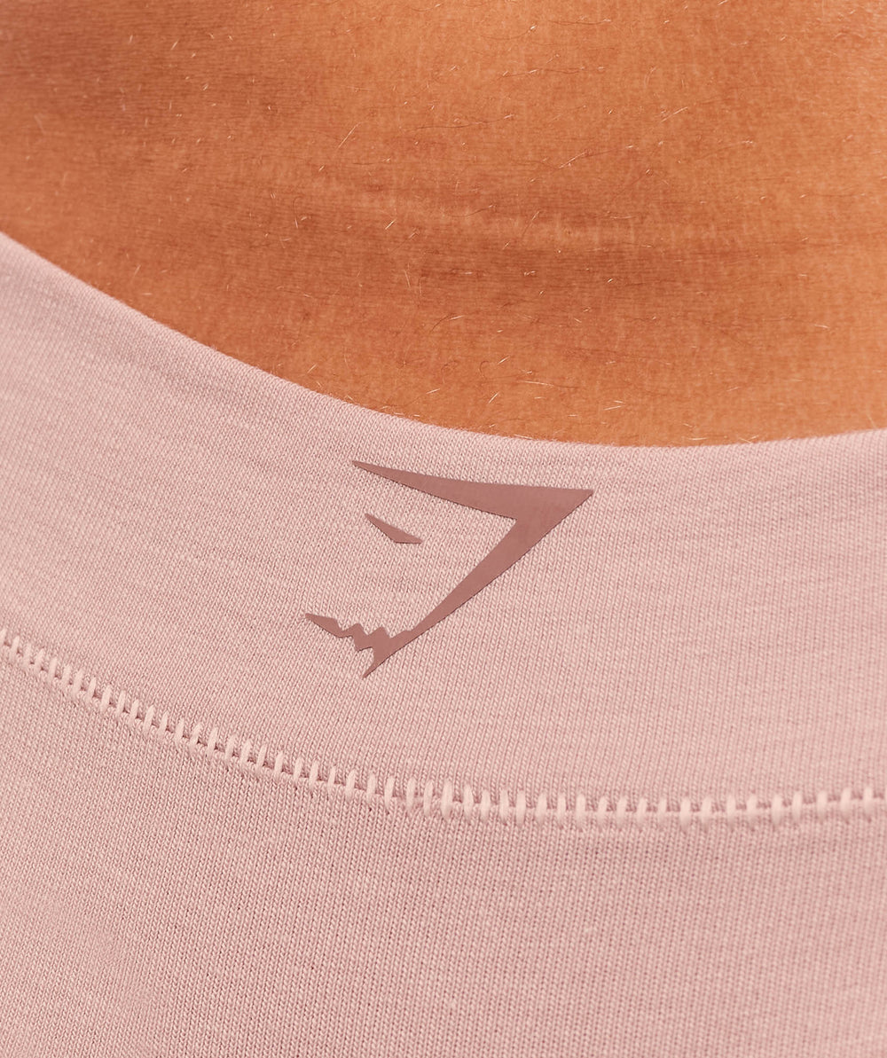 Cotton Graphic Thong - Muted Pink