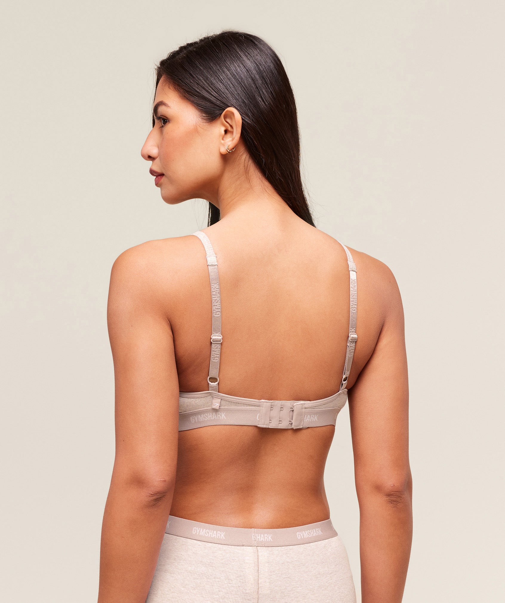 Rib Bralette - Soft Pink Marl