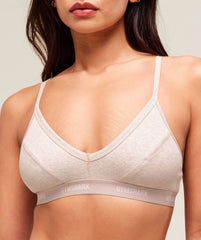 Rib Bralette - Soft Pink Marl
