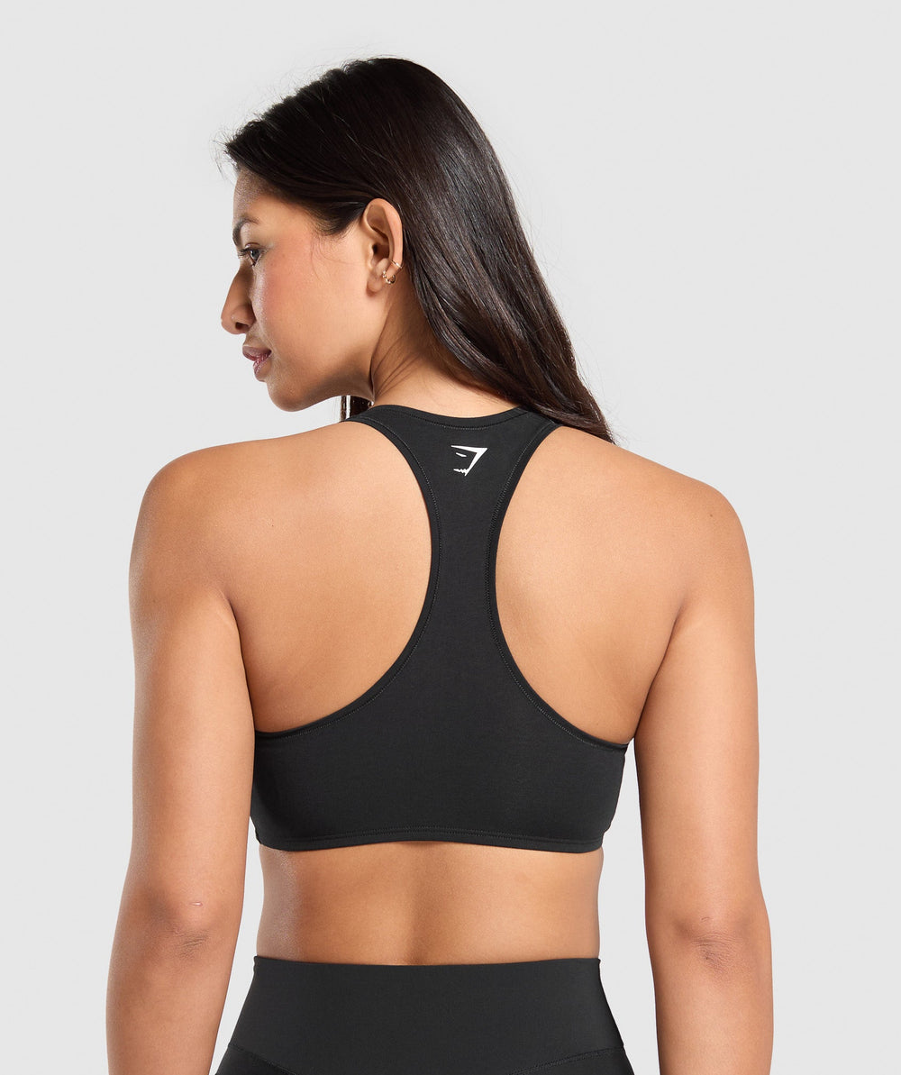 Lifestyle Club Cotton Bralette - Black