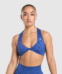 Adapt Safari Seamless Bralette - Wave Blue/Iris Blue