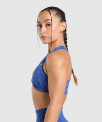 Adapt Safari Seamless Bralette - Wave Blue/Iris Blue