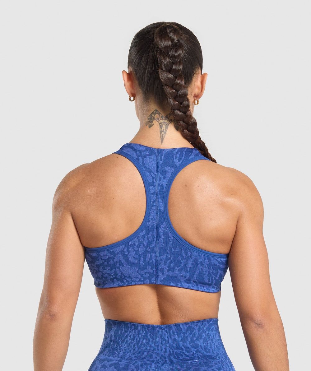 Adapt Safari Seamless Bralette - Wave Blue/Iris Blue