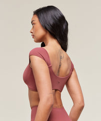 Soft Sculpt Cap Sleeve Bralette - Washed Berry Pink