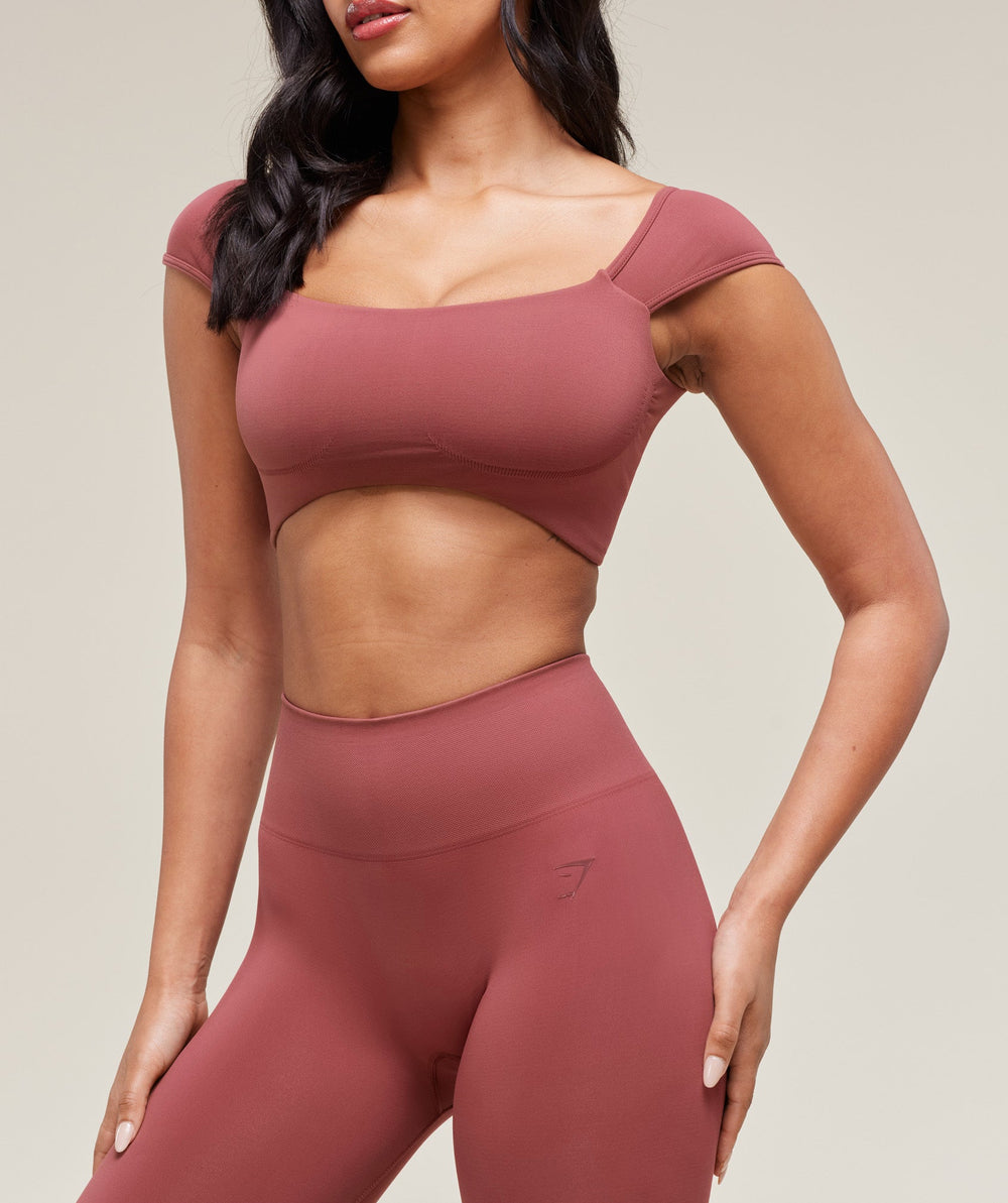 Soft Sculpt Cap Sleeve Bralette - Washed Berry Pink