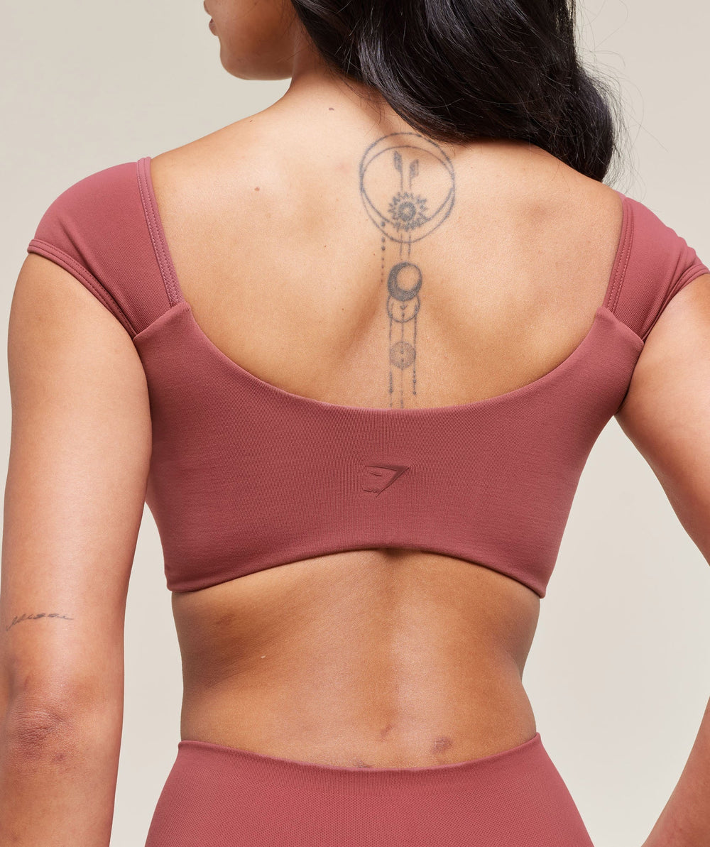 Soft Sculpt Cap Sleeve Bralette - Washed Berry Pink