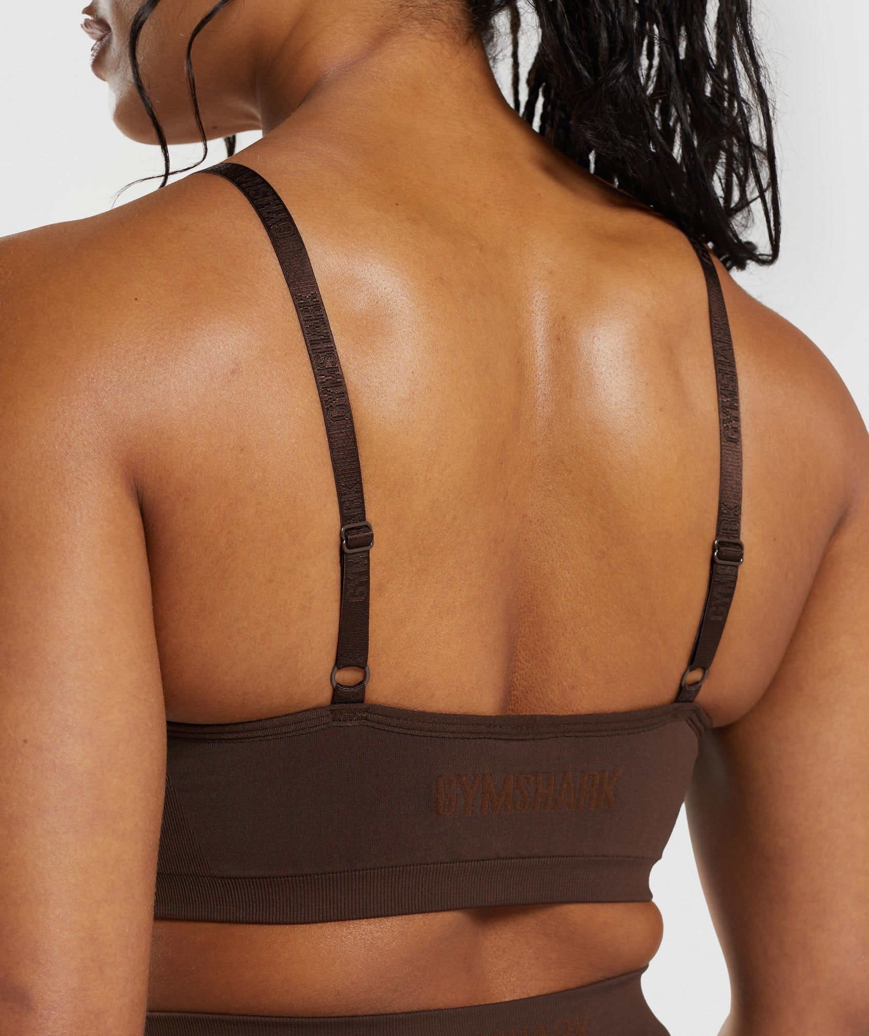 Seamless V Neck Bralette - Archive Brown