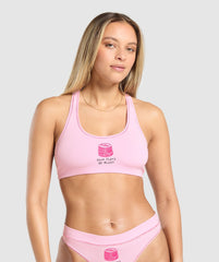 Your Plate or Mine Bralette - Dolly Pink