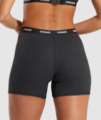 Rib Shorts - Midnight Black Marl