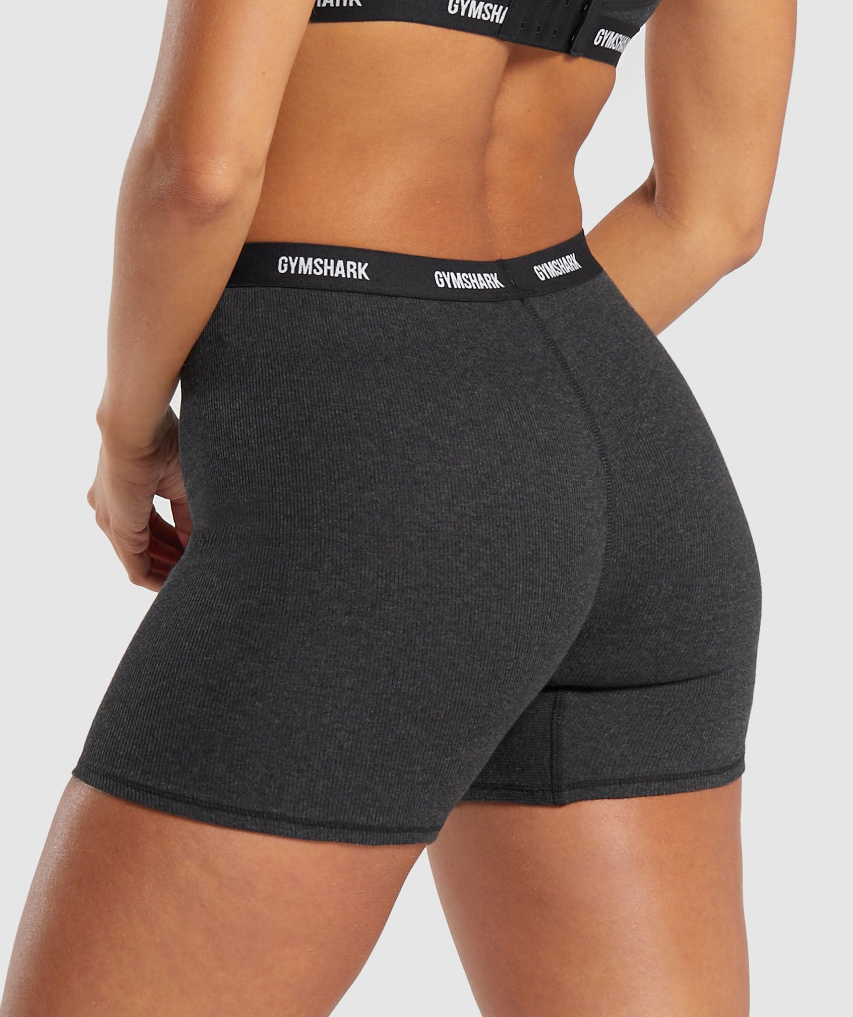 Rib Shorts - Midnight Black Marl