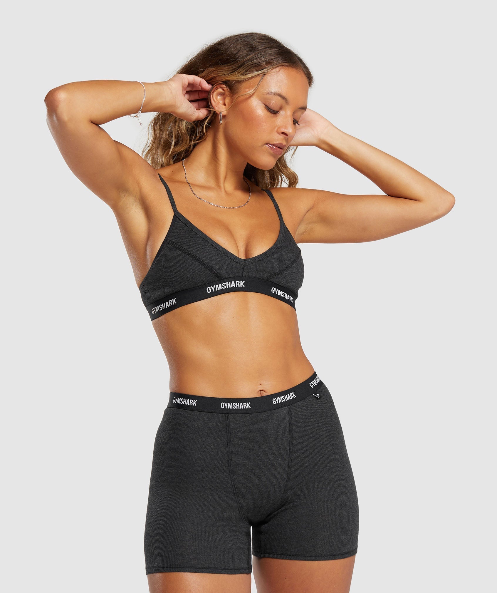 Rib Shorts - Midnight Black Marl