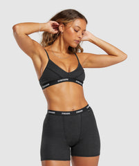 Rib Shorts - Midnight Black Marl