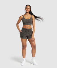Monogram Towelling Bralette - Strength Green