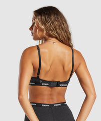 Rib Bralette - Midnight Black Marl