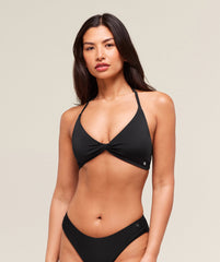 Twist Front Bikini Top - Black